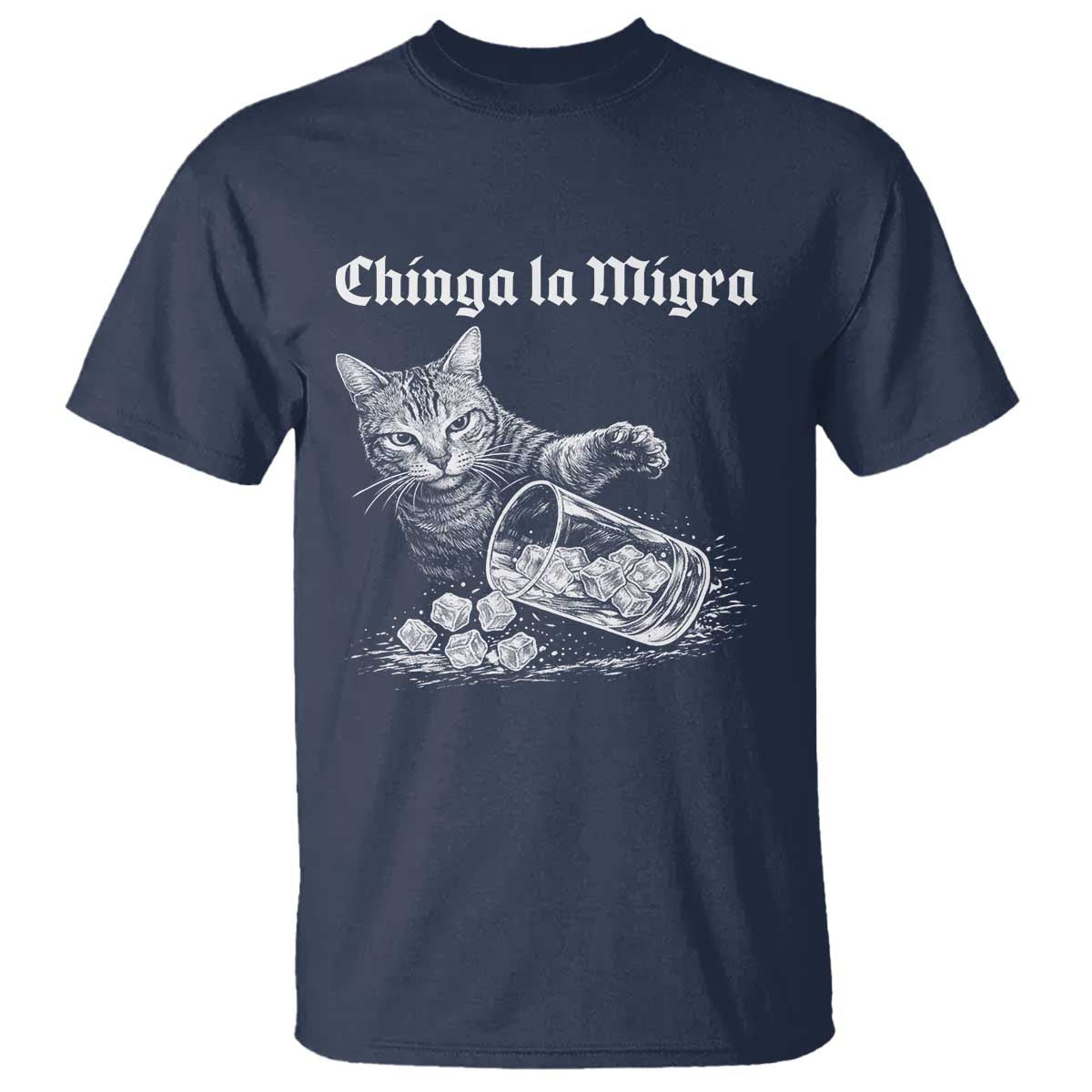Funny Cat Anti ICE Meme T Shirt TS14 Navy Print Your Wear