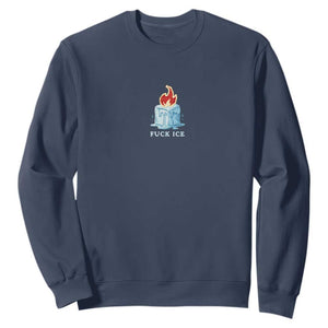 Fck Ice Sweatshirt Anti ICE Immigration Deportation Human Rights Protest TS14 Navy Print Your Wear