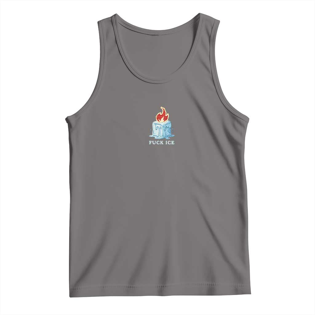 Fck Ice Tank Top Anti ICE Immigration Deportation Human Rights Protest TS14 Deep Heather Print Your Wear