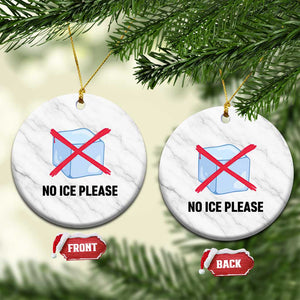 No Ice Please Ceramic Ornament Subtle Anti ICE Deportation Human Rights TS14 1pc White Marble Print Your Wear