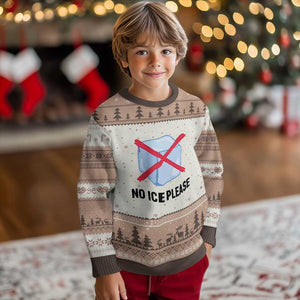 No Ice Please Ugly Christmas Sweater Subtle Anti ICE Deportation Human Rights TS14 Mocha Mousse Print Your Wear