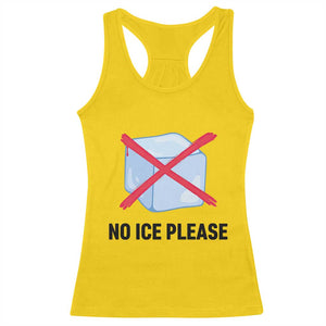 No Ice Please Racerback Tank Top Subtle Anti ICE Deportation Human Rights TS14 Daisy Print Your Wear