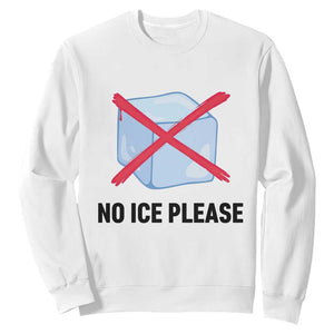 No Ice Please Sweatshirt Subtle Anti ICE Deportation Human Rights TS14 White Print Your Wear
