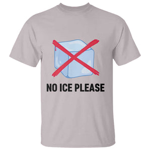 No Ice Please T Shirt Subtle Anti ICE Deportation Human Rights TS14 Ice Gray Print Your Wear