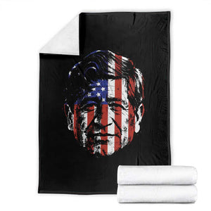 Cesar Chavez Throw Blanket Hispanic Heritage Month American Flag Portrait TS14 Black Print Your Wear