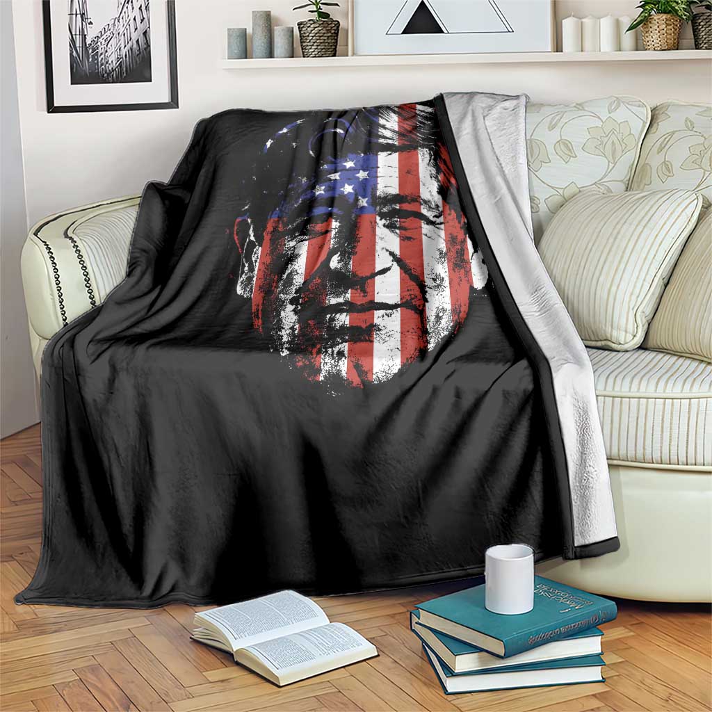 Cesar Chavez Throw Blanket Hispanic Heritage Month American Flag Portrait TS14 Print Your Wear