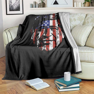 Cesar Chavez Throw Blanket Hispanic Heritage Month American Flag Portrait TS14 Print Your Wear