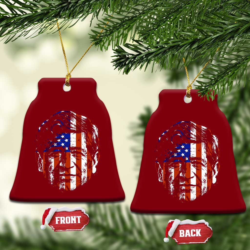Cesar Chavez Ceramic Ornament Hispanic Heritage Month American Flag Portrait TS14 Print Your Wear
