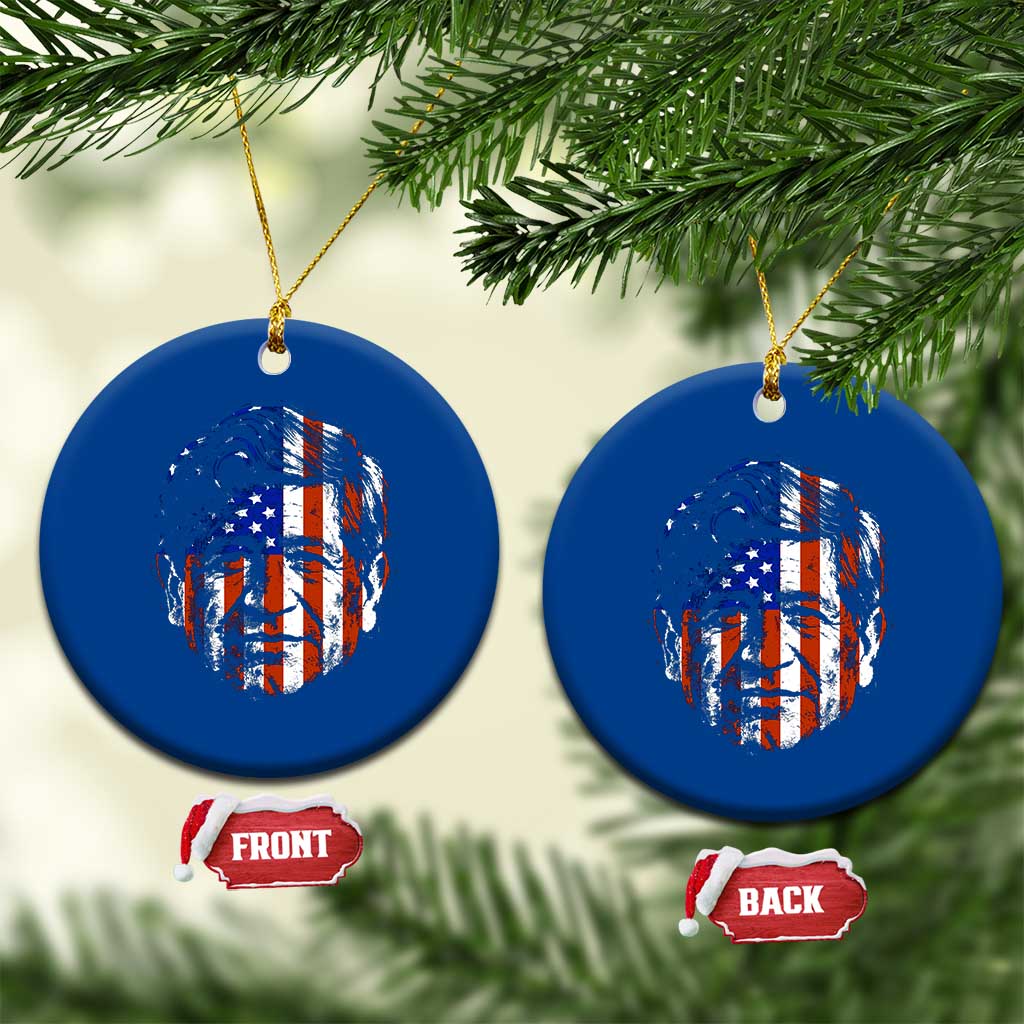 Cesar Chavez Ceramic Ornament Hispanic Heritage Month American Flag Portrait TS14 1pc Blue Print Your Wear