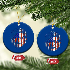 Cesar Chavez Ceramic Ornament Hispanic Heritage Month American Flag Portrait TS14 1pc Blue Print Your Wear