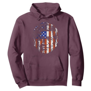Cesar Chavez Hoodie Hispanic Heritage Month American Flag Portrait TS14 Maroon Print Your Wear