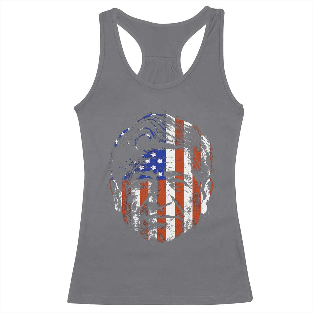 Cesar Chavez Racerback Tank Top Hispanic Heritage Month American Flag Portrait TS14 Charcoal Print Your Wear