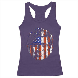 Cesar Chavez Racerback Tank Top Hispanic Heritage Month American Flag Portrait TS14 Purple Print Your Wear