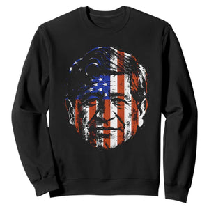 Cesar Chavez Sweatshirt Hispanic Heritage Month American Flag Portrait TS14 Black Print Your Wear
