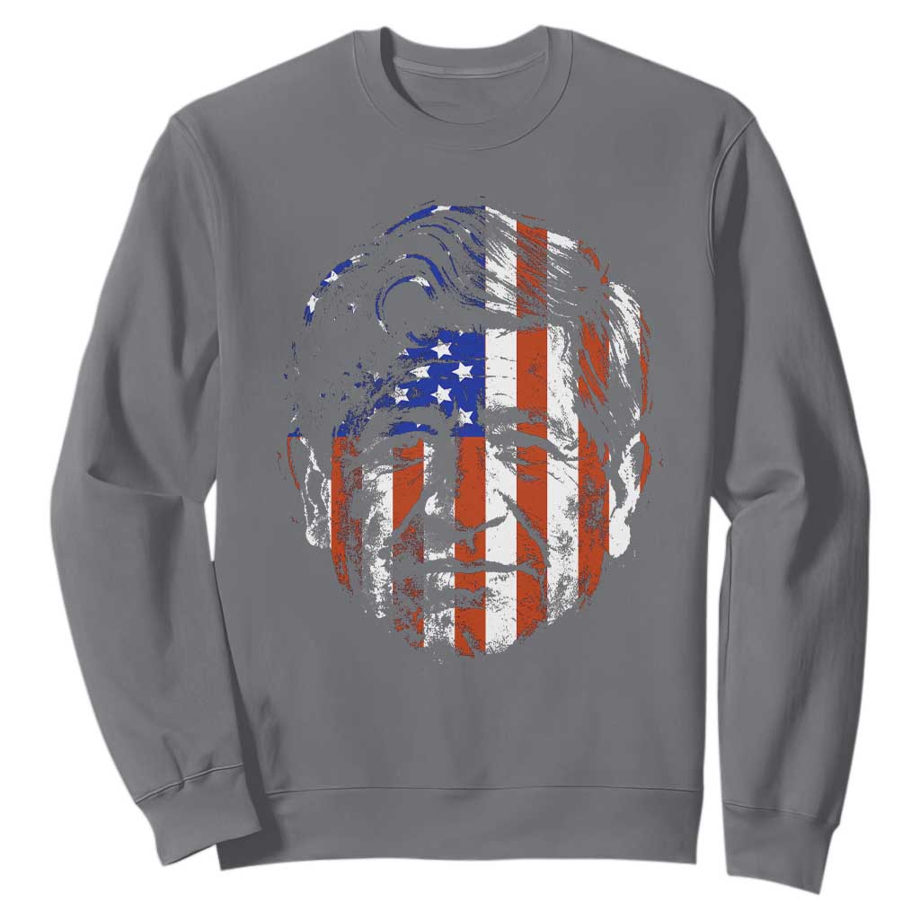 Cesar Chavez Sweatshirt Hispanic Heritage Month American Flag Portrait TS14 Charcoal Print Your Wear