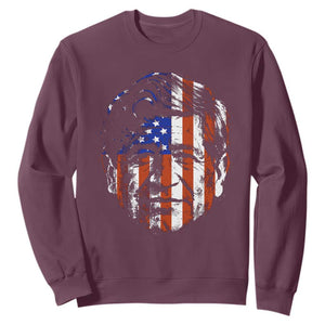 Cesar Chavez Sweatshirt Hispanic Heritage Month American Flag Portrait TS14 Maroon Print Your Wear