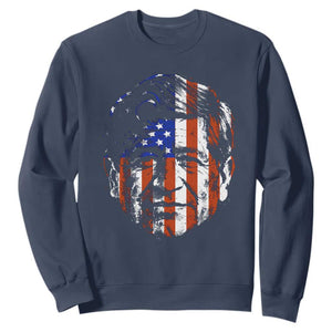 Cesar Chavez Sweatshirt Hispanic Heritage Month American Flag Portrait TS14 Navy Print Your Wear