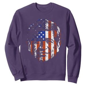 Cesar Chavez Sweatshirt Hispanic Heritage Month American Flag Portrait TS14 Purple Print Your Wear
