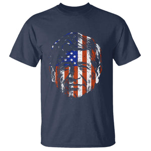Cesar Chavez T Shirt Hispanic Heritage Month American Flag Portrait TS14 Navy Print Your Wear