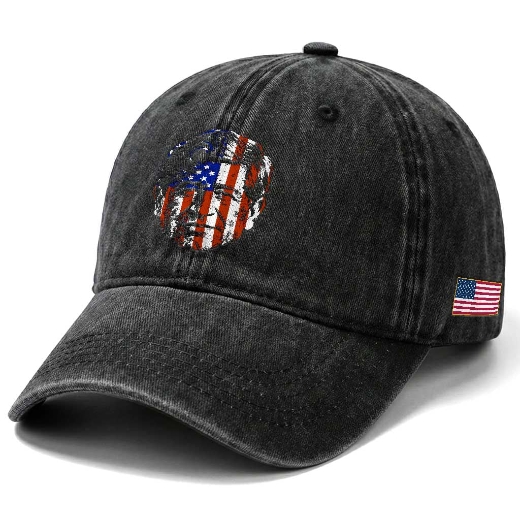 Cesar Chavez Washed Cotton Baseball Cap Hispanic Heritage Month American Flag Portrait TS14 Print Your Wear