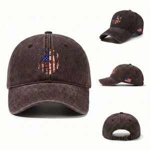 Cesar Chavez Washed Cotton Baseball Cap Hispanic Heritage Month American Flag Portrait TS14 Washed Cap Universal Fit Dark Brown Print Your Wear