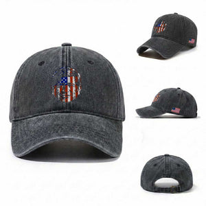 Cesar Chavez Washed Cotton Baseball Cap Hispanic Heritage Month American Flag Portrait TS14 Washed Cap Universal Fit Dark Gray Print Your Wear