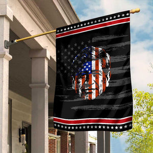 Cesar Chavez Garden Flag Hispanic Heritage Month American Flag Portrait TS14 Distressed Black Red Print Your Wear