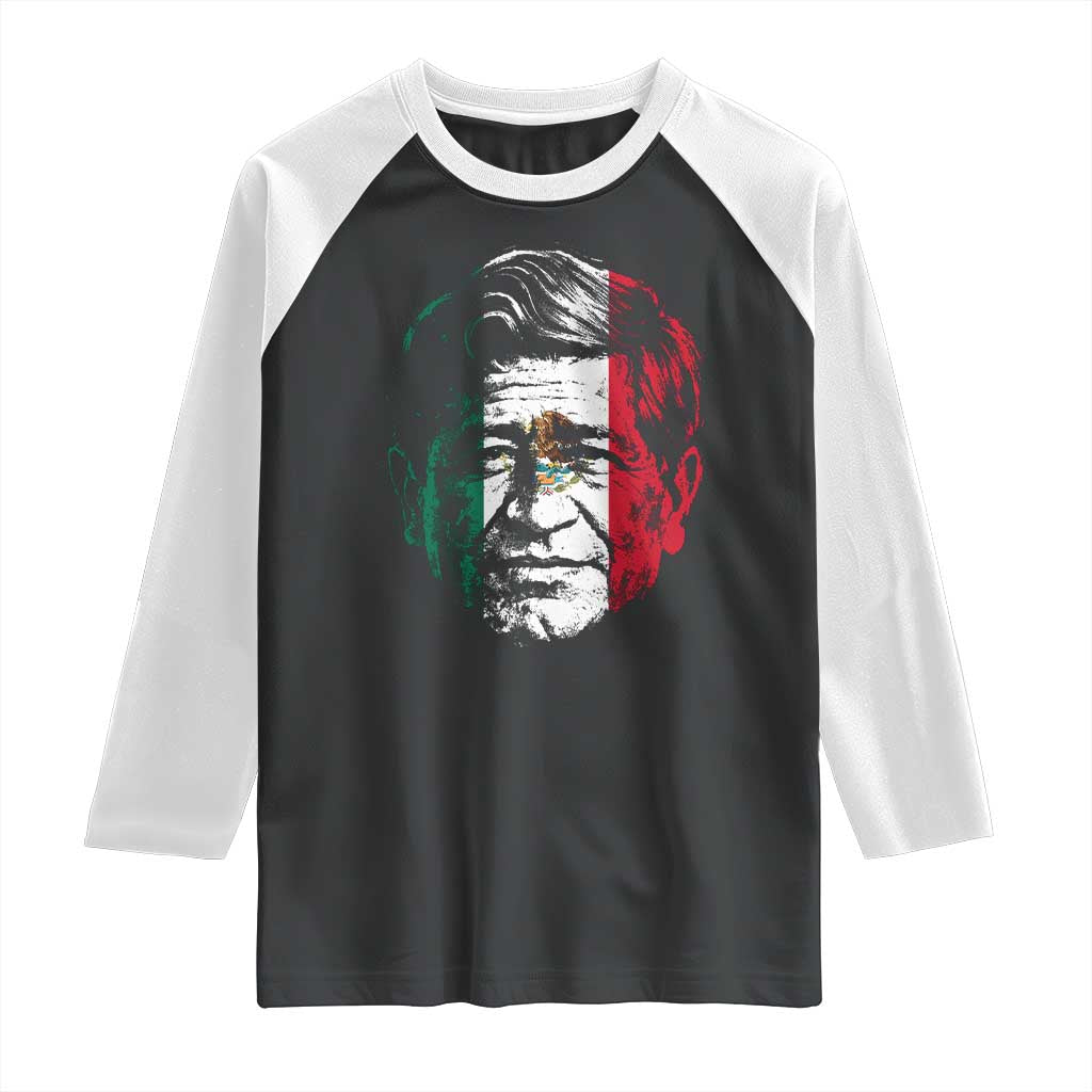 Cesar Chavez Day Mexican American Pride Raglan Shirt TS14 Black White Print Your Wear