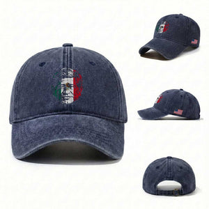 Cesar Chavez Day Mexican American Pride Washed Cotton Baseball Cap TS14 Washed Cap Universal Fit Navy Print Your Wear