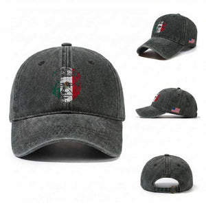Cesar Chavez Day Mexican American Pride Washed Cotton Baseball Cap TS14 Washed Cap Universal Fit Dark Green Print Your Wear
