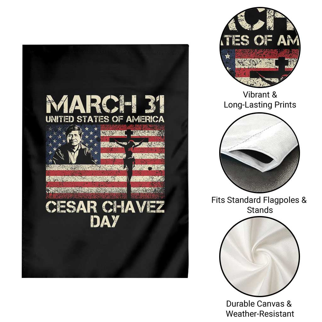 Cesar Chavez March 31 Celebration Garden Flag Christian American Flag Religious TS14 Print Your Wear