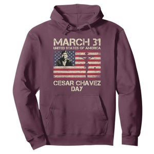 Cesar Chavez March 31 Celebration Hoodie Christian American Flag Religious TS14 Maroon Print Your Wear