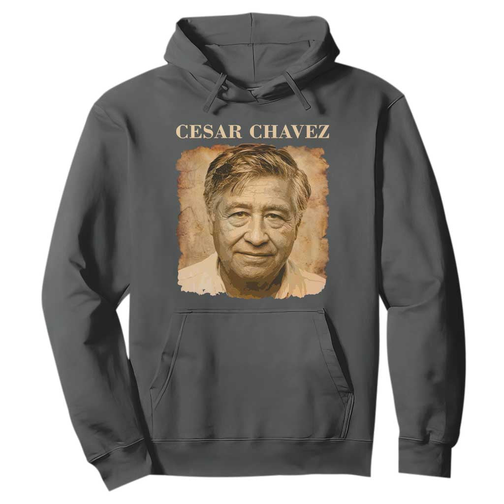 Cesar Chavez Hoodie Mexican American Pride Latino Heritage TS14 Dark Heather Print Your Wear