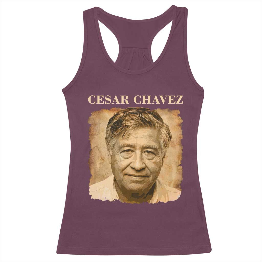 Cesar Chavez Racerback Tank Top Mexican American Pride Latino Heritage TS14 Maroon Print Your Wear