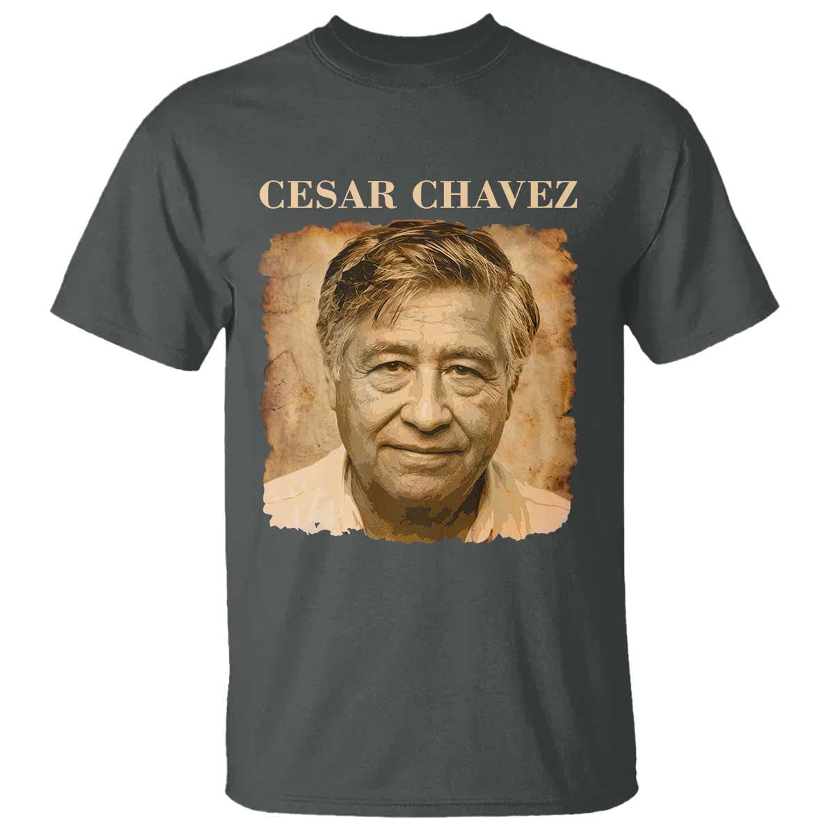 Cesar Chavez T Shirt Mexican American Pride Latino Heritage TS14 Dark Heather Print Your Wear