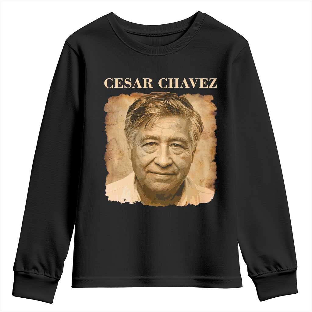 Cesar Chavez Youth Sweatshirt Mexican American Pride Latino Heritage TS14 Black Print Your Wear