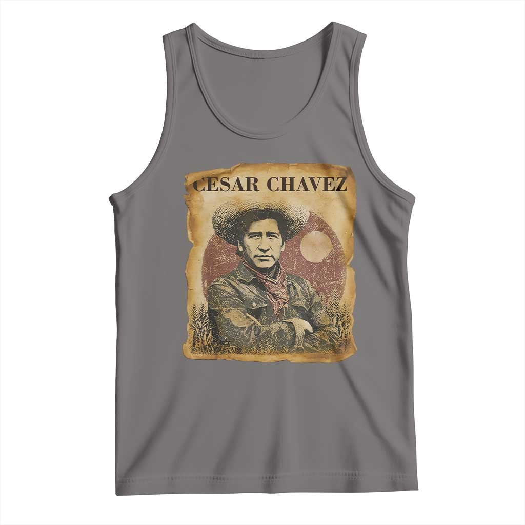 Cesar Chavez Tank Top Hispanic Heritage Mexican American Pride Latino TS14 Deep Heather Print Your Wear