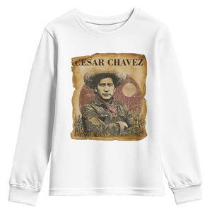 Cesar Chavez Youth Sweatshirt Hispanic Heritage Mexican American Pride Latino TS14 White Print Your Wear