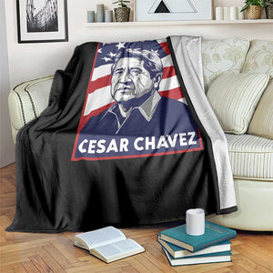 Cesar Chavez Throw Blanket Labor Leader Mexican American Pride TS14 Print Your Wear