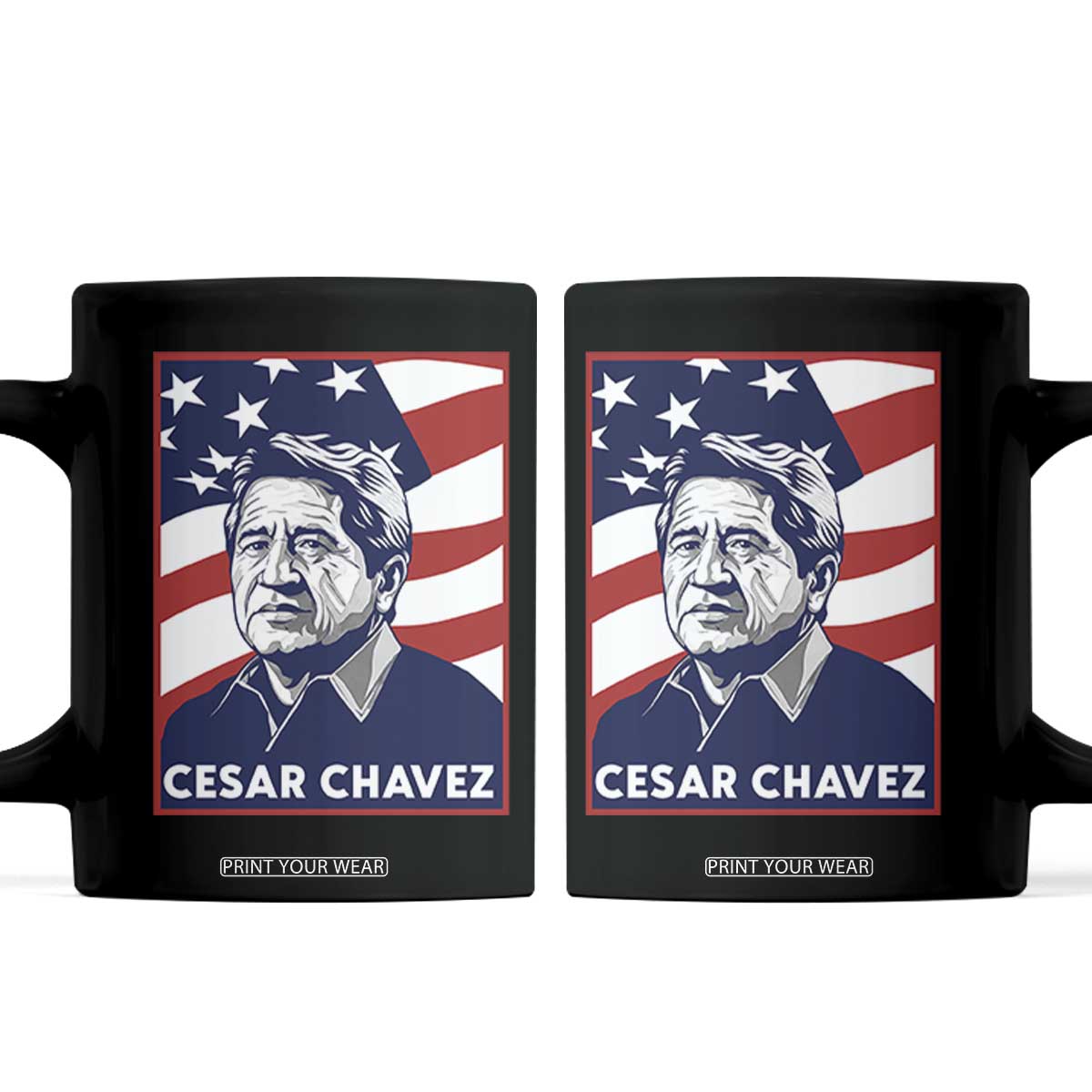 Cesar Chavez Coffee Mug Labor Leader Mexican American Pride TS14 Black Print Your Wear
