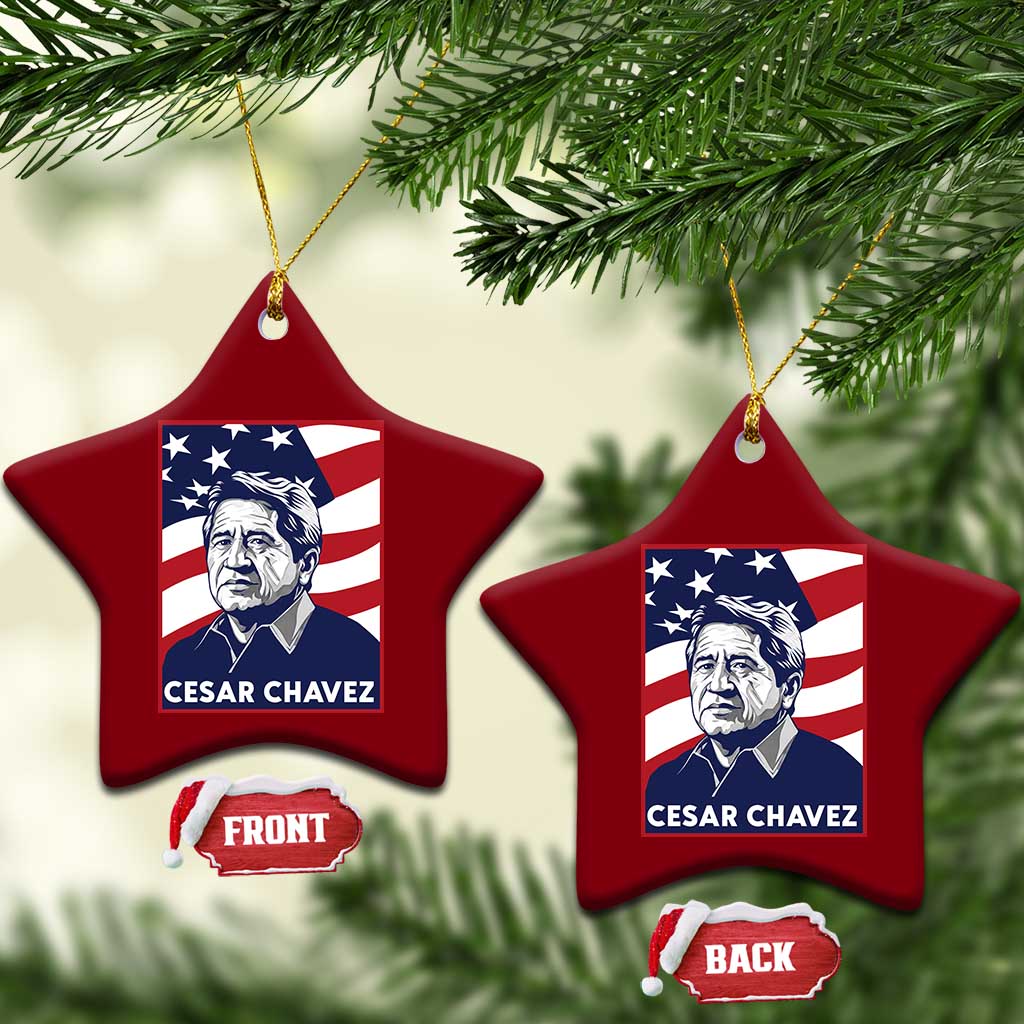 Cesar Chavez Ceramic Ornament Labor Leader Mexican American Pride TS14 Print Your Wear