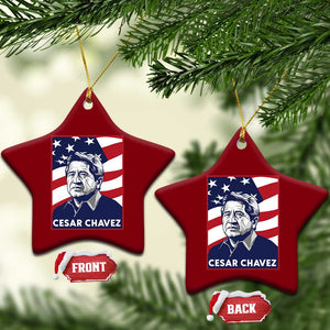 Cesar Chavez Ceramic Ornament Labor Leader Mexican American Pride TS14 Print Your Wear