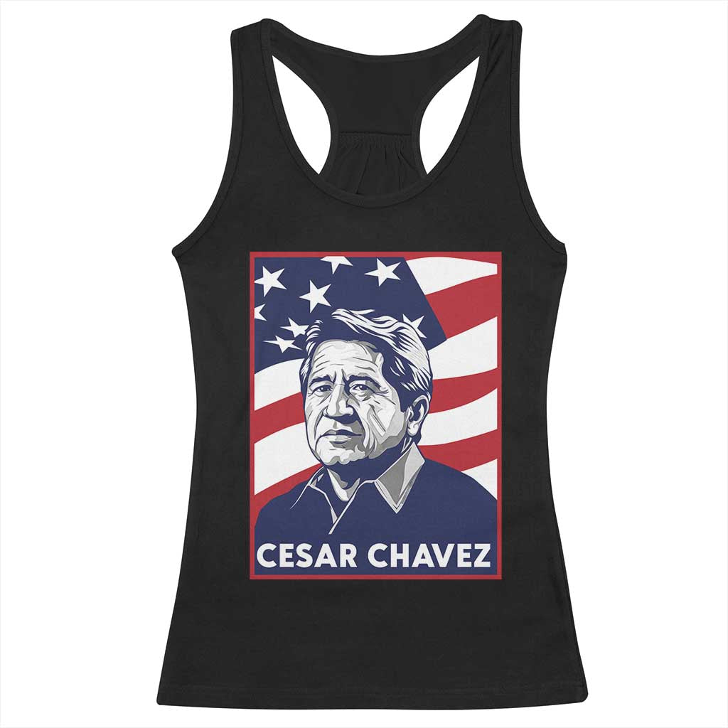 Cesar Chavez Racerback Tank Top Labor Leader Mexican American Pride TS14 Black Print Your Wear