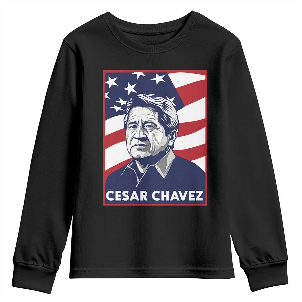 Cesar Chavez Youth Sweatshirt Labor Leader Mexican American Pride TS14 Black Print Your Wear