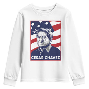 Cesar Chavez Youth Sweatshirt Labor Leader Mexican American Pride TS14 White Print Your Wear