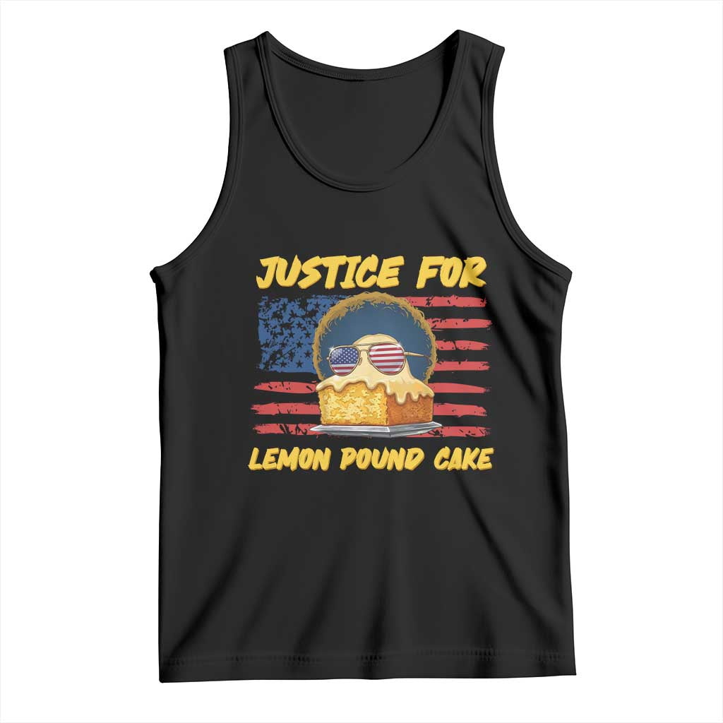 Justice For Lemon Pound Cake Tank Top Funny US Flag Cake Parody Rap Free Speech TS14 Black Print Your Wear
