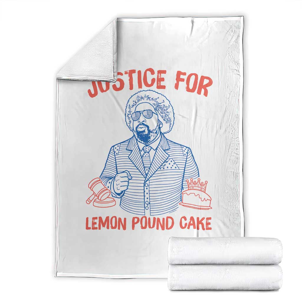 Justice For Lemon Pound Cake Throw Blanket Viral Trend Free Speech TS14 White Print Your Wear