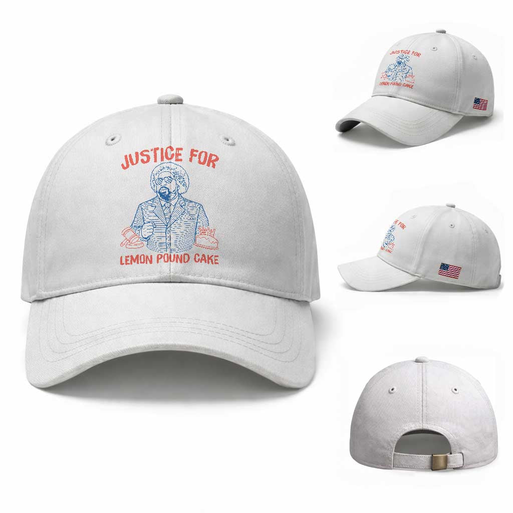 Justice For Lemon Pound Cake Baseball Cap Viral Trend Free Speech TS14 Baseball Cap Universal Fit White Print Your Wear