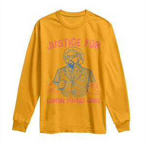 Justice For Lemon Pound Cake Long Sleeve Shirt Viral Trend Free Speech TS14 Gold Print Your Wear