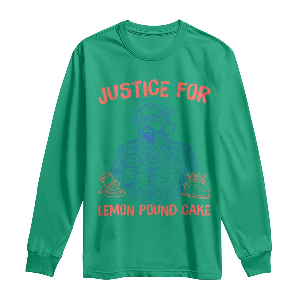 Justice For Lemon Pound Cake Long Sleeve Shirt Viral Trend Free Speech TS14 Irish Green Print Your Wear